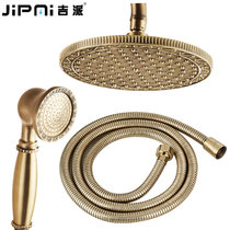 吉派（JiPAi）全铜淋浴花洒手持 顶喷 软管配件 全铜顶喷(铜顶喷+铜手持+全铜软管+全铜墙叉)