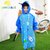 韩版儿童雨衣带书包位机器人雨披男童女童小孩雨衣宝宝男女潮版(蓝色宇航员 L)