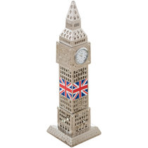 莎芮 英国旅游纪念品伦敦地标大本钟时钟摆设 经典道具模型摆件伊丽莎白塔(大本钟银色)