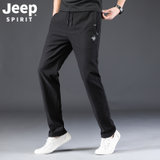 吉普战车JEEP吉普夏季薄款运动长裤男休闲旅游宽松运动裤（32-40）A111-8(黑色 30)