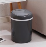 感应式智能垃圾桶家用客厅卧室卫生间厨房创意自动垃圾桶大号带盖 大号-黑灰色JMQ-238