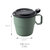 日本进口INOMATA带盖咖啡杯 汤杯 饮料杯 户外便携塑料杯马克杯子(抹茶绿360ML 默认版本)