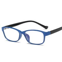 儿童眼镜框TR90眼镜架超轻防摔耐折5-12岁小学生男女同款(蓝框黑腿)