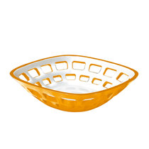 意大利 Guzzini 进口果篮家用厨房方口果盘餐具水果盘 真快乐厨空间(橙)