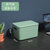 收纳盒桌面杂物零食整理箱办公室文具带盖储物筐化妆品置物小盒子(氧气绿--高款中号)