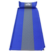 公狼 充气垫户外充气床 双人自动充气垫防潮垫办公室午休睡垫床垫(蓝拼灰3CM)