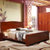 木巴新古典床中式床实木床卧室2人床婚床橡木床双人床1.8(C195+CTG026(两个床头柜） 默认)