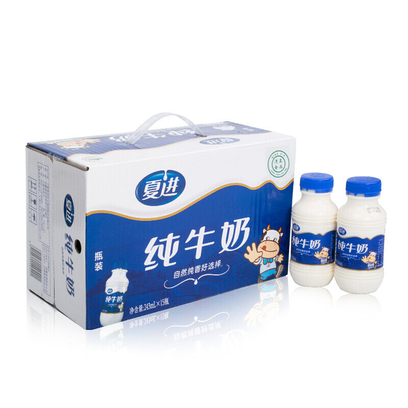夏进纯牛奶243ml15瓶礼盒装整箱装