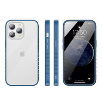 苹果13手机壳iPhone 13保护套磨砂透明肤感超薄软壳防摔全包手机壳(深蓝色 iPhone 13 mini)