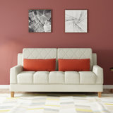 A家家具 沙发床 可拆洗北欧布艺沙发多功能折叠可储物沙发ADS-036(米白色 三人位)