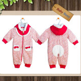 moababy 韩国品牌童装加厚加绒保暖男女婴儿童宝宝连体服外出服 CJ34-107(红色碎花 80)