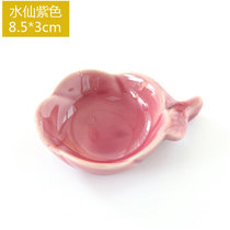 有乐C152创意餐具醋碟子盘子调味碟陶瓷调料碟小吃碟小菜碟lq2020(水仙紫色)