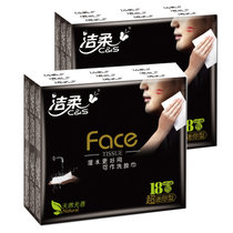 洁柔Face天然无香4层更厚实 迷你型纸手帕 湿水不易烂 可做擦脸巾 夏季必备 (18包装)(2条)