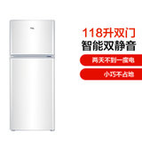 TCL 118升小冰箱家用节能静音租房帮手双门式冰箱电冰箱 白色 BCD-118KA9