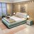 美天乐 简约现代卧室皮床 1.8米小户型时尚双人皮艺软包婚床包邮(绿色 床+床垫)
