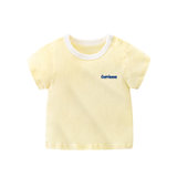 哈诺森男童短袖T恤纯棉夏装童装宝宝小童儿童1岁婴儿上衣女半袖(GR822000黄色 100cm)