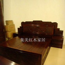 红木家具红木床实木床双人床1.8米大床豪华床带床头柜非洲酸枝木