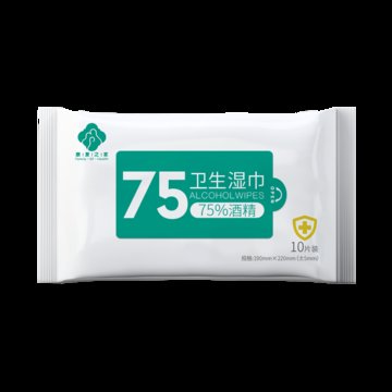 75%度医用酒精湿巾 10片/包(1包)