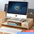 家时光 置物架护颈电脑显示器简易支架电脑简易置物架 办公桌面置物架(木纹普通款)