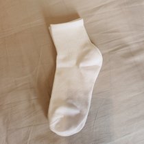 SUNTEK情侣中筒纯色袜子男女士ins风滑板袜街头情侣韩国潮流袜子(34-43 短筒白)