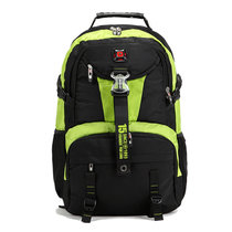 瑞士军刀新款双肩包男包旅行背包商务17寸大容量旅游包电脑双肩背包女(绿色)