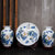 景德镇陶瓷器三件套小花瓶现代中式客厅电视柜插花工艺品装饰摆件(彩龙戏珠)