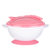 运智贝宝宝餐具吸盘碗婴儿勺子软头勺双耳碗儿童餐具套装2件(粉色)