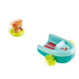 Hape泰迪熊滑水回力船E0217 洗澡玩具回力船婴幼儿戏水玩水浴室玩具