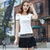 韩衣兜 2015夏装新款韩版女装时尚修身休闲运动短裙套装 Q3512(白色 L)