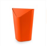分类垃圾桶家用带盖筒创意北欧卧室客厅厨房厕所摇盖纸篓ins 橙色10升JMQ-352