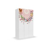 Hello Kitty KT春の樱3门衣柜（粉红色）