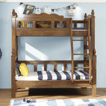 掌造 全实木儿童床高低床 上下铺子母床小户型双层床 爬梯床男童女童成人可睡简约床(直梯款)