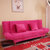一米色彩 简易沙发折叠沙发床多功能两用双人单人小户型布艺沙发午休床懒人沙发(深粉红色绒布 1.5米)