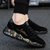 卡郎琪 男士新款气垫运动鞋青年休闲鞋透气网面板鞋闪电跑步韩版男鞋子潮XD-A943(XD-A943黑金色 40)