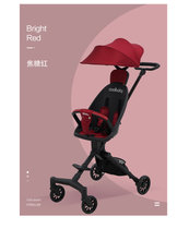 coolbaby正版遛娃可折叠儿童双向遛娃手推车宝宝高景观婴儿车(红色 默认版本)
