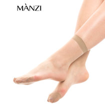 MANZI曼姿 6双装 8D丝薄透气隐形丝袜 超薄包芯丝袜子 透明短袜 对对袜 防勾丝 通勤女袜子 825013(肤色 均码)