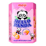 新加坡进口 明治/Meiji 熊猫草莓夹心饼干 260G/盒