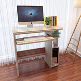 哈骆顿 台式电脑桌家用木质简易书桌 办公学习桌写字台(黑线条)