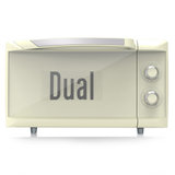 帝而（Dual）DIK18 微波炉光波炉不锈钢平板一体机25L 下拉门银色