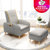 一米色彩 沙发懒人沙发创意多功能单人沙发北欧简约可调节客厅小户型布艺沙发(灰色 标准款-单人位（无USB充电）)