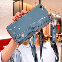 iphone6splus手机壳 苹果6Plus电镀硅胶保护套包边防摔碗带支架斜跨挂绳软壳男女手机套(图4)