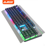 黑爵AK27机械战士 RGB彩虹背光键盘lol笔记本电脑有线金属发光游戏键盘usb