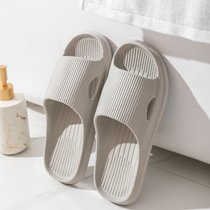 SUNTEK居家用拖鞋男女夏季室内穿防滑情侣鞋浴室洗澡软底男士凉拖鞋(40-41 深灰色)