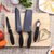厨房刀具套装 家用刀具5件套切菜刀水果刀家家庭套装厨具整套 黑色(黑色)