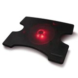 NC70麒麟锋火 笔记本散热器 黑色 全方位无死角散热 LED红灯风扇