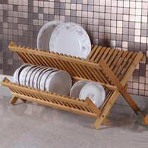 楠竹碗架实木沥水架滴水碗架沥碗架双层碗碟架