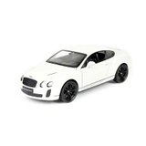 宾利欧陆GT跑车 合金仿真汽车模型玩具车wl24-12威利(白色)
