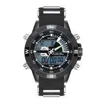 史努比电子表男战狼多功能特种兵机械防水战术运动中学生新款手表(黑色 硅胶)