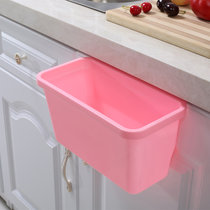 垃圾收纳盒子 大号壁挂式厨房置物架 塑料大号瓜果收纳篮(粉红色)
