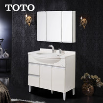 TOTO浴室柜 浴室镜柜组合套装 LDKW903K/W 配LMAW903落地式(白色 柜子+龙头+浴室镜)